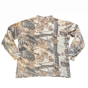 Vintage Duofold Camouflage Shirt Mens XL Long Sleeve Pull Over Distressed